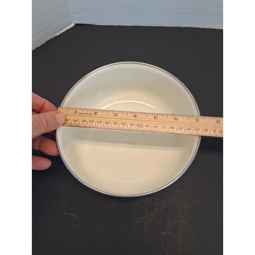 VTG Invitations Tableworks 3 Nesting Bowl Set Porcelain Enamel on Steel 1980 GUC